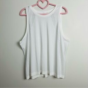 Lululemon Athletica White Train to be Tank Top relaxed fit Size 14